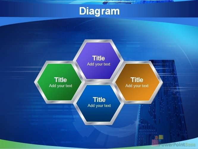 Yuklab olish PowerPoint shabloni �65 ko�k tuslarda taqdimot uchun bepul