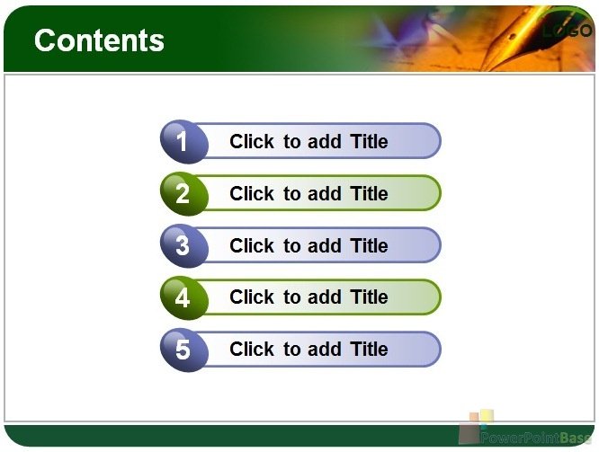 Yuklab olish PowerPoint shabloni ¹19 yashil tuslarda taqdimot uchun bepul