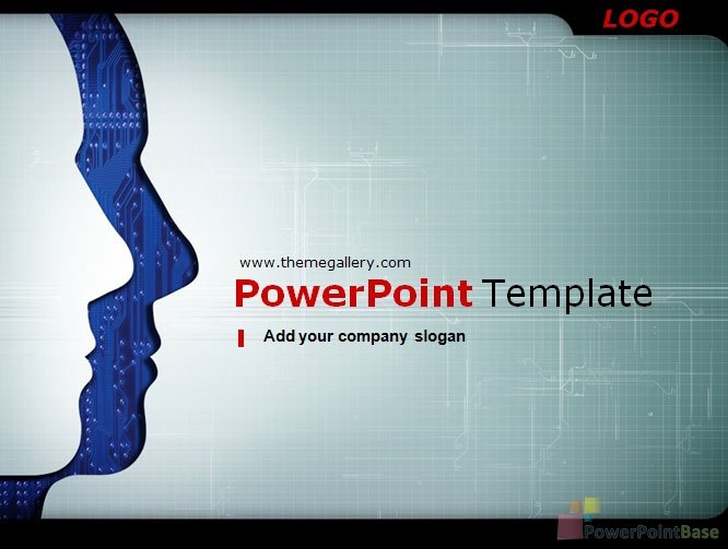 Завантажити Шаблон PowerPoint №49 у сірих тонах для презентації безкоштовно