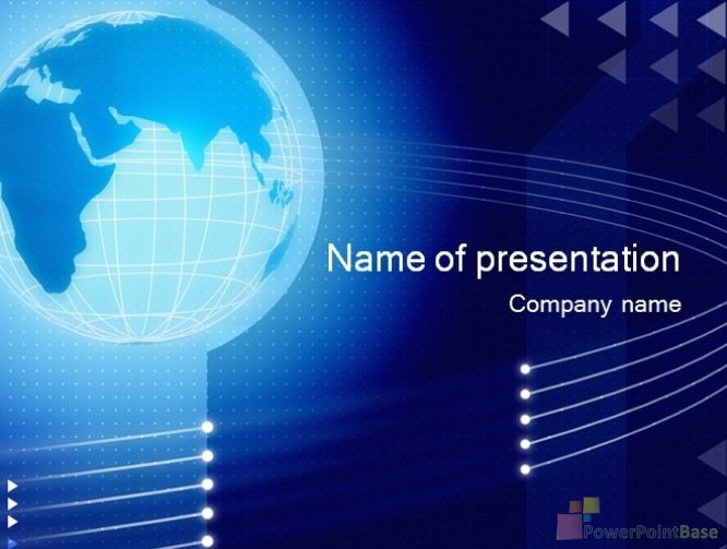 Завантажити Шаблон PowerPoint №308 у синіх тонах для презентації безкоштовно