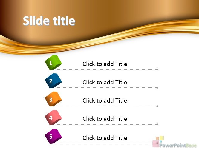 Завантажити Шаблон PowerPoint №590 у золотих тонах для презентації безкоштовно