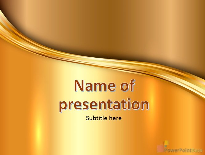 Завантажити Шаблон PowerPoint №590 у золотих тонах для презентації безкоштовно