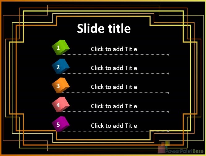 Yuklab olish PowerPoint shabloni �605 qora tuslarda taqdimot uchun bepul