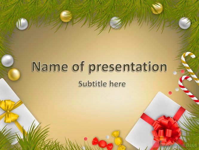 Yuklab olish Yangi yil PowerPoint shabloni ¹650 taqdimot uchun bepul