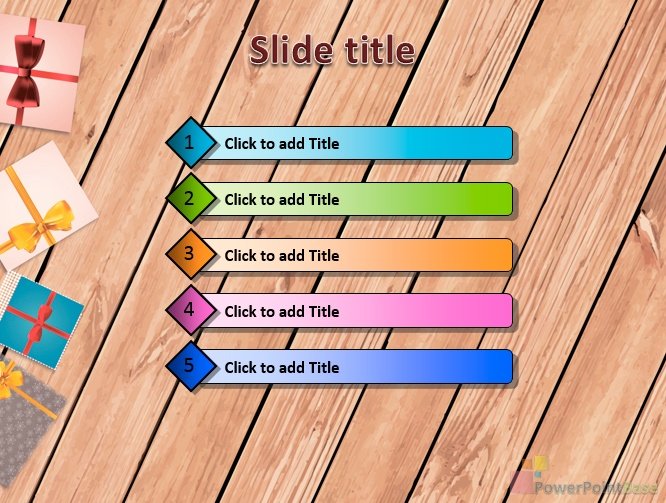 Yuklab olish Bayramona PowerPoint shabloni ¹660 taqdimot uchun bepul