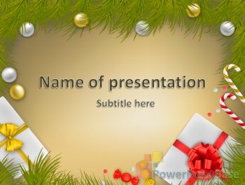 Yuklab olish Bayramona PowerPoint shabloni �650 taqdimot uchun bepul