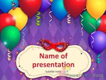 Yuklab olish Bayramona PowerPoint shabloni �712 taqdimot uchun bepul