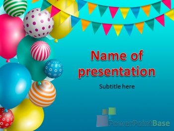 Yuklab olish Bayramona PowerPoint shabloni �761 taqdimot uchun bepul