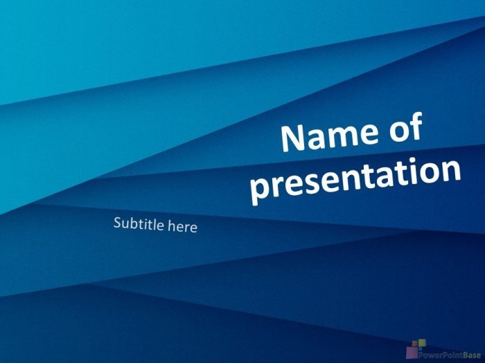 Yuklab olish PowerPoint shabloni �821 ko�k tuslarda taqdimot uchun bepul