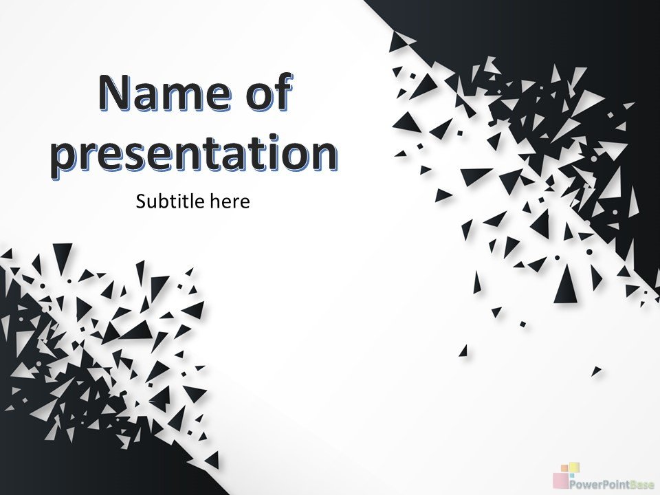 Yuklab olish PowerPoint shabloni �851 qora tuslarda taqdimot uchun bepul