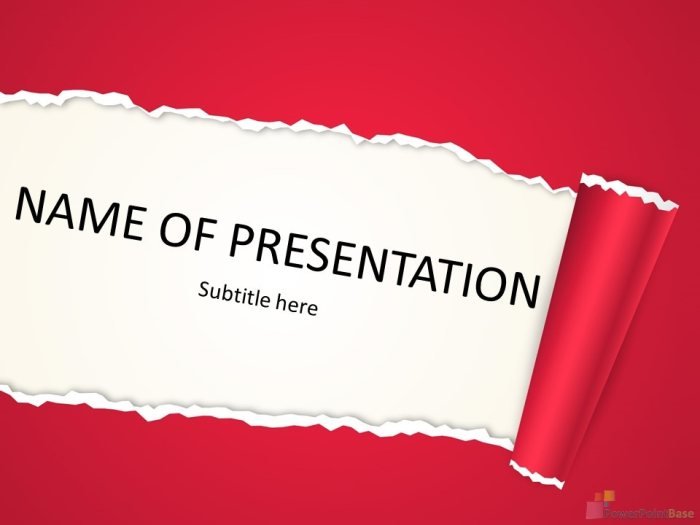Yuklab olish PowerPoint shabloni �890 qizil tuslarda taqdimot uchun bepul