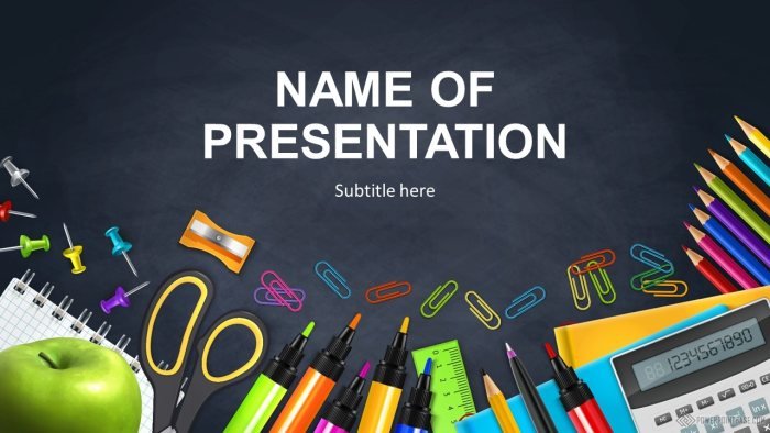 Yuklab olish Maktab PowerPoint shabloni �938 taqdimot uchun bepul